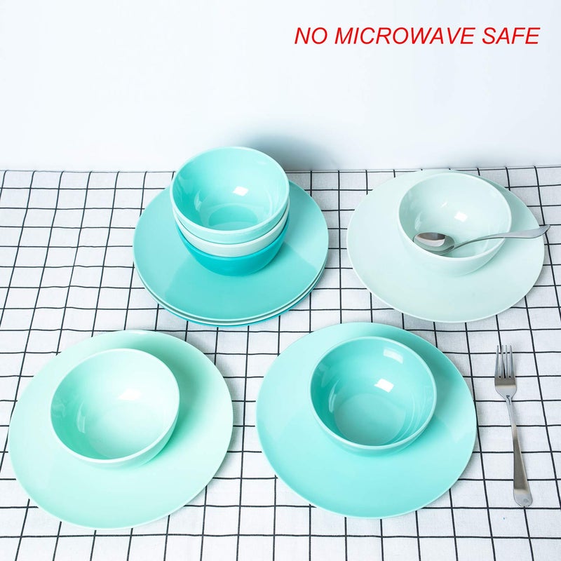 KX-WARE 28-ounce Melamine Bowls set, 6-inch 100% Melamine Cereal/Soup/Salad Bowls, set of 6 in Cool Assorted Colors - Image 4